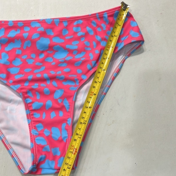 Bikini two piece leopard print pink blue women’s‎ large - Picture 4 of 8